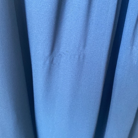 Azazie Bridesmaid Chiffon Maxi Dark Navy Halter Sweetheart Neckline Size 10 - Picture 9 of 9